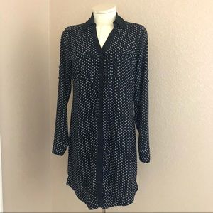 Express The Portofino Shirt Dress black/white polka dot